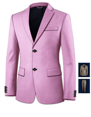 Slim Fit Suits with 2 Buttons, Single Breasted