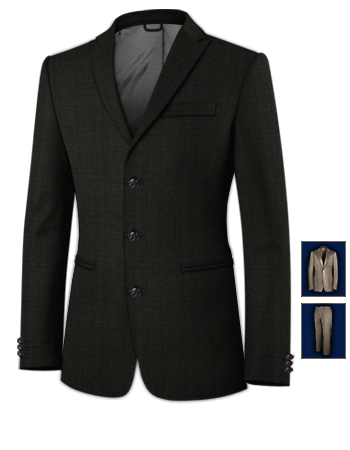 Fitted Suit Liverpool with 3 Buttons, Single Breasted