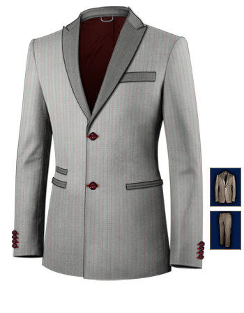 Taylor Made Suits Hong Kong with 2 Buttons, Single Breasted