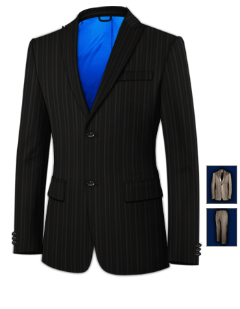 Boss Suit Men's Clothing with 2 Buttons, Single Breasted