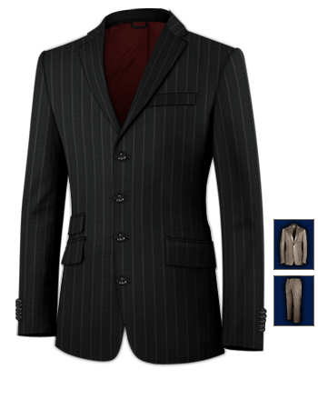 3 Piece Suits Northamptonshire with 4 Buttons, Single Breasted