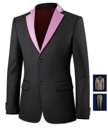 Men Suit with 2 Buttons, Single Breasted