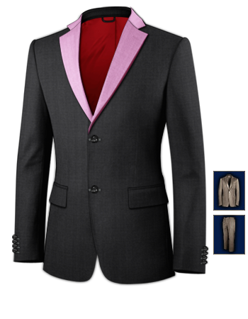 Tailored Suit with 2 Buttons, Single Breasted