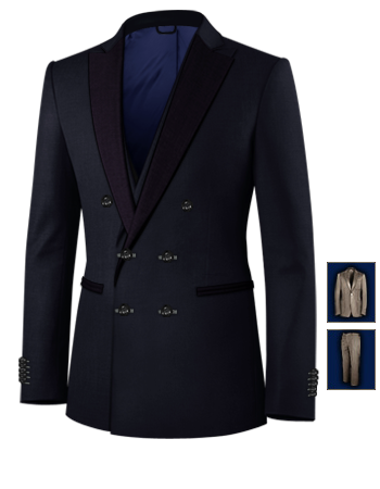 Cheap Purple Suit with 6 Buttons, Double Breasted (2 To Close)