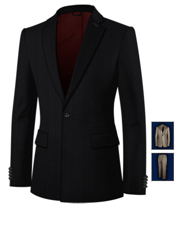 Classic Trouser Suits with 1 Button, Single Breasted