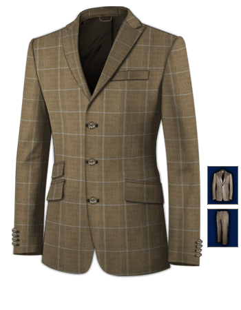 Tailored Suit Plymouth with 3 Buttons, Single Breasted