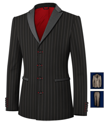 Tailor Made Clothes For Tall Men with 4 Buttons, Single Breasted