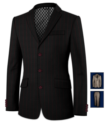 Cheap Mens Suits Blue with 3 Buttons, Single Breasted