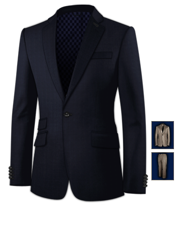 Long Mandarin Collar Suit with 1 Button, Single Breasted