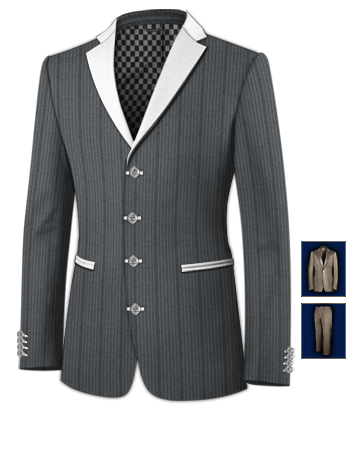 Cheap Suit Usa with 4 Buttons, Single Breasted