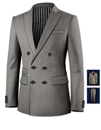 Low Cost Mens Suits Uk with 6 Buttons, Double Breasted (2 To Close)