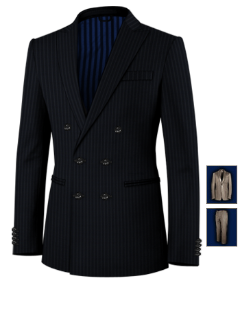 Buy Suit with 6 Buttons, Double Breasted (2 To Close)