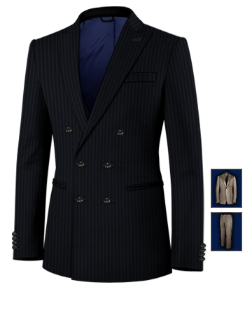 Suits For Men with 6 Buttons, Double Breasted (2 To Close)