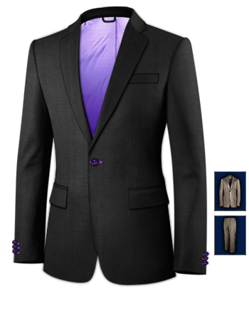 Tartan Suits For Men with 1 Button, Single Breasted