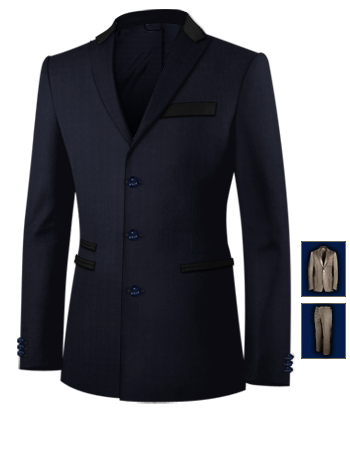 Wedding Guest Suits For Men with 3 Buttons, Single Breasted