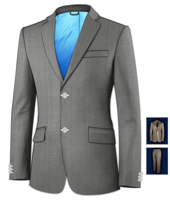 Design My Own Suit with 2 Buttons, Single Breasted