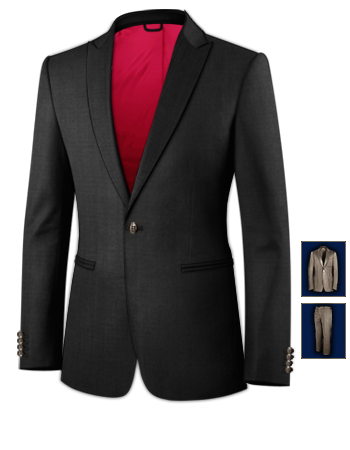 Designer Mens Suits Outlet with 1 Button, Single Breasted