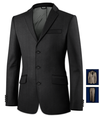Suit Waistcoat with 3 Buttons, Single Breasted