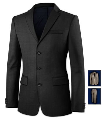 Suits Made To Measure with 3 Buttons, Single Breasted