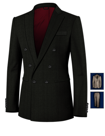 Nehru Suits with 6 Buttons, Double Breasted (1 To Close)