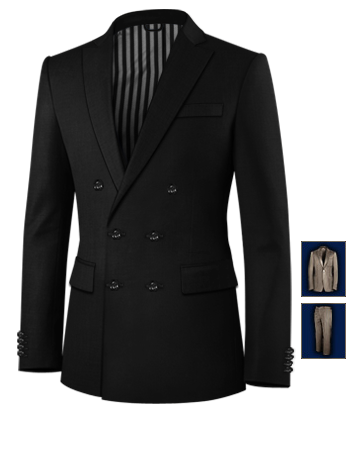 Groom Suits with 6 Buttons, Double Breasted (2 To Close)