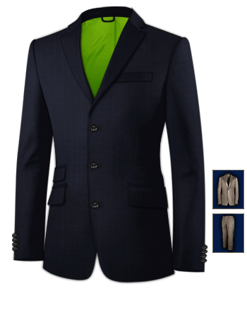 Lounge Suit Bespoke with 3 Buttons, Single Breasted