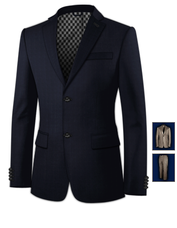 Mens Suit Sale Uk with 2 Buttons, Single Breasted