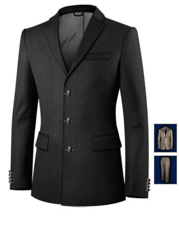 Wedding Suits Glasgow with 3 Buttons, Single Breasted