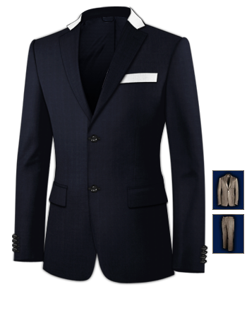 Pale Grey Suit with 2 Buttons, Single Breasted