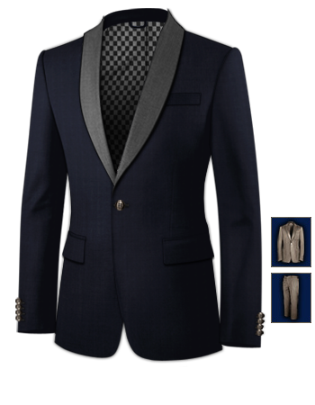 Derby Shop Mens Suits with 1 Button, Single Breasted