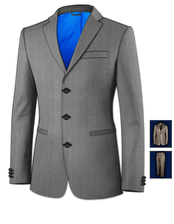 Mans Business Suit with 3 Buttons, Single Breasted