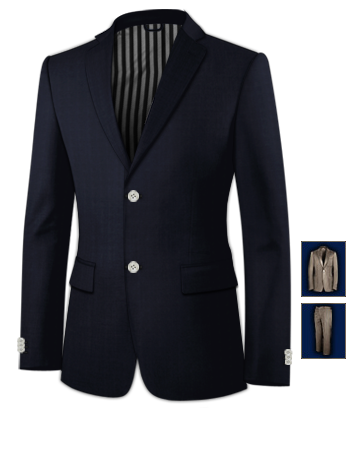 Utility Suit with 2 Buttons, Single Breasted