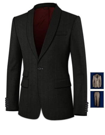 Order Suit Online with 1 Button, Single Breasted