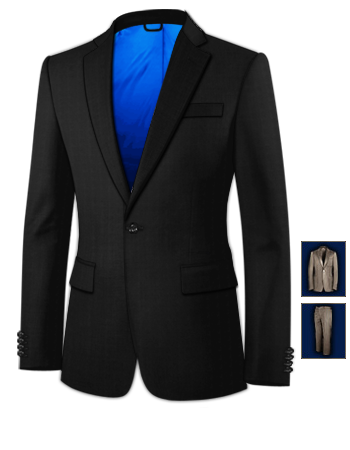 Tailored Mens Suits Windsor with 1 Button, Single Breasted