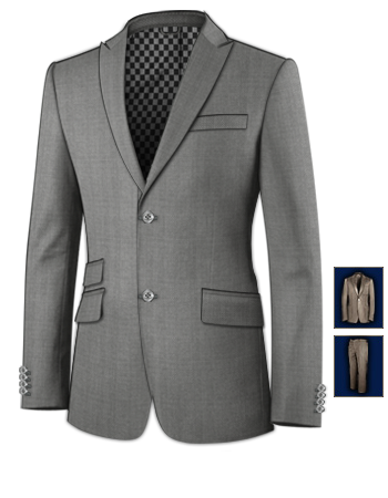 Mens Groom Suits with 2 Buttons, Single Breasted
