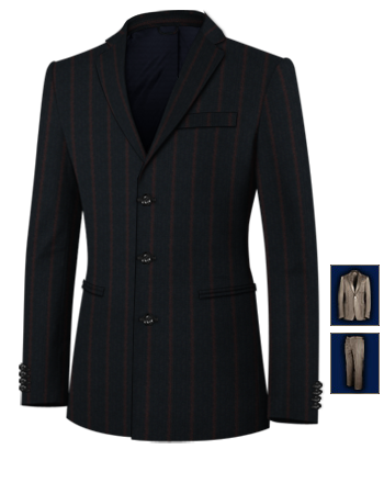 Mens Suits 60 In Chest 60 In Waist with 3 Buttons, Single Breasted
