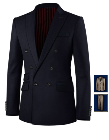 Best Places To Buy Men's Suits Online with 6 Buttons, Double Breasted (1 To Close)