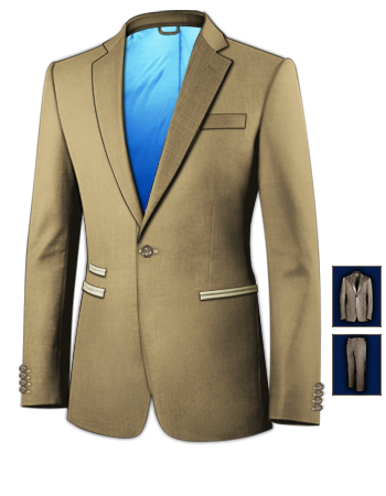 Petite Mens Slim Fitted Suits with 1 Button, Single Breasted