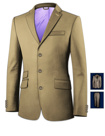 Bridegroom Suit with 3 Buttons, Single Breasted
