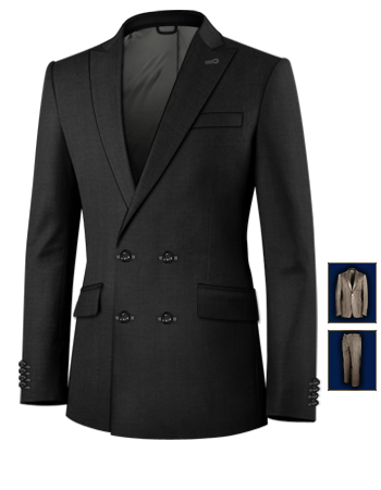 Make A Suit with 4 Buttons,double Breasted (2 To Close)