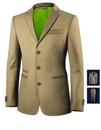 Suit Leeds with 3 Buttons, Single Breasted