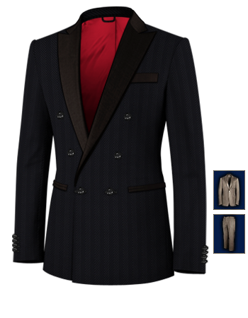 Best Man Suits with 6 Buttons, Double Breasted (1 To Close)