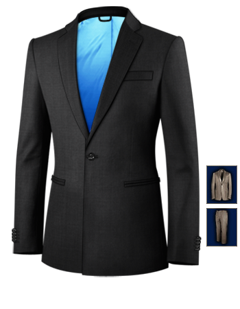Prom Suits For Men Lancashire with 1 Button, Single Breasted