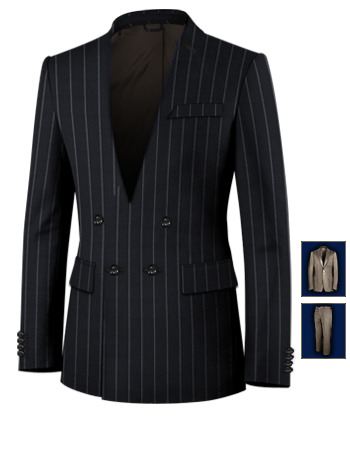 Groom Wedding Suits Cheap with 4 Buttons, Double Breasted (1 To Close)