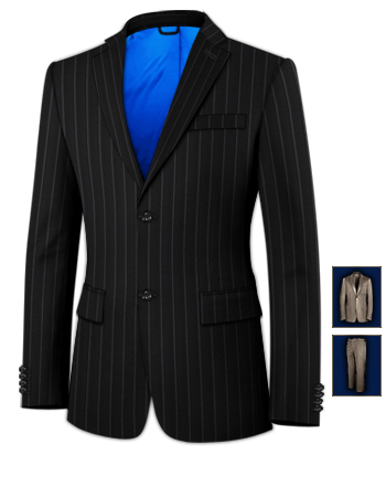 Mens Suits With Extra Long Leg with 2 Buttons, Single Breasted