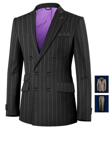 150 Suits with 6 Buttons, Double Breasted (2 To Close)
