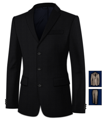 Man Suit with 3 Buttons, Single Breasted