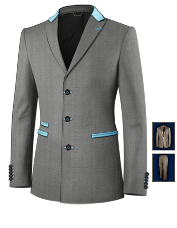 Tailored Seersucker with 3 Buttons, Single Breasted
