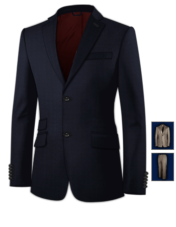 Suits For Men Dublin with 2 Buttons, Single Breasted