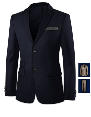 Mens Suits Wedding with 2 Buttons, Single Breasted